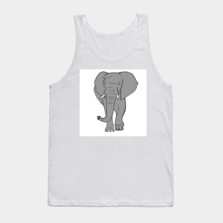 Big African Elephant Tank Top